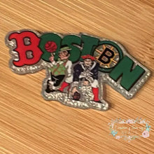 Load image into Gallery viewer, Boston Sports - Silver Glitter Flatback Glitter Flatback
