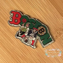 Load image into Gallery viewer, Boston Sports - Silver Glitter Flatback Glitter Flatback
