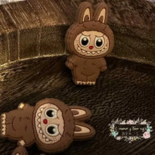 Load image into Gallery viewer, Brown Labubu Standing Silicone Focal Bead Silicone Focal Bead

