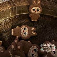 Load image into Gallery viewer, Brown Labubu Standing Silicone Focal Bead Silicone Focal Bead
