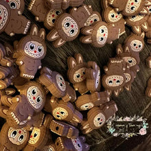 Load image into Gallery viewer, Brown Labubu Standing Silicone Focal Bead Silicone Focal Bead
