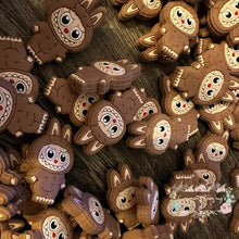 Load image into Gallery viewer, Brown Labubu Standing Silicone Focal Bead Silicone Focal Bead
