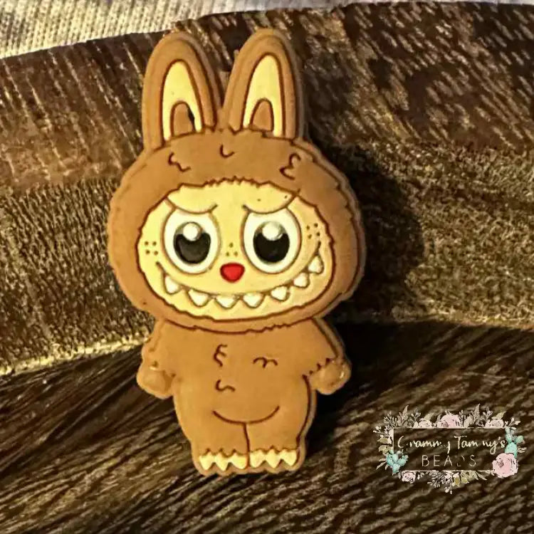 Brown Labubu Standing Silicone Focal Bead Silicone Focal Bead