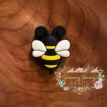 Load image into Gallery viewer, Bumble Bee Silicone Focal Bead Beads
