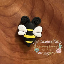 Load image into Gallery viewer, Bumble Bee Silicone Focal Bead Beads
