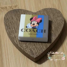 Load image into Gallery viewer, Mini Coach Silicone Focal Bead Silicone Square Bead

