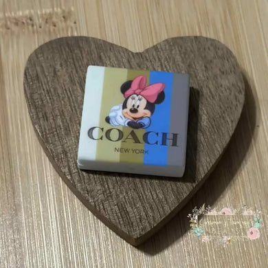 Mini Coach Silicone Focal Bead Silicone Square Bead