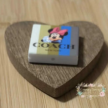 Load image into Gallery viewer, Mini Coach Silicone Focal Bead Silicone Square Bead
