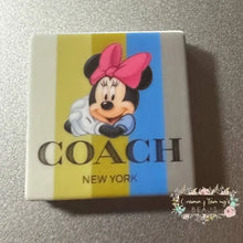 Load image into Gallery viewer, Mini Coach Silicone Focal Bead Silicone Square Bead
