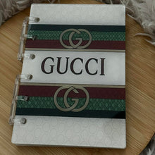 Load image into Gallery viewer, Designer Inspired Acrylic Loose-leaf Cover Notebook - GiGi Stripes
