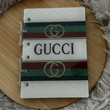 Load image into Gallery viewer, Designer Inspired Acrylic Loose-leaf Cover Notebook - GiGi Stripes
