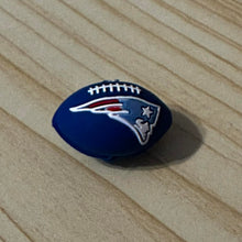 Load image into Gallery viewer, 3D Patriots Football Silicone Focal Bead
