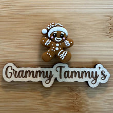 Load image into Gallery viewer, Gingerbread Santa - Silicone Focal Beads
