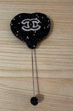 Load image into Gallery viewer, Beadable Rhinestone CiCi Mirror - Black &amp; Silver
