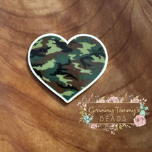 Load image into Gallery viewer, Camo Heart Flatback
