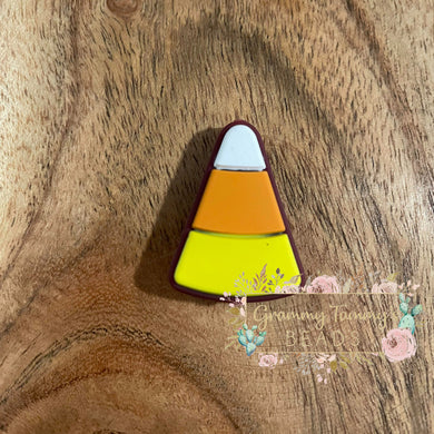 Candy Corn Silicone Focal Bead