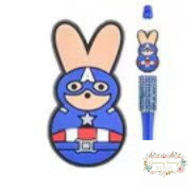 Capt A Marshmallow Bunny Silicone Focal Bead