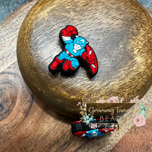 Load image into Gallery viewer, Captain America Silicone Focal Bead Beads
