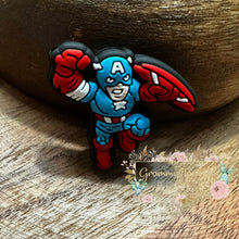 Load image into Gallery viewer, Captain America Silicone Focal Bead Beads
