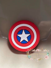 Load image into Gallery viewer, Captain Shield Silicone Bead Focal
