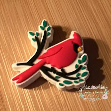 Cardinal - Silicone Focal Bead Silicone Focal Bead