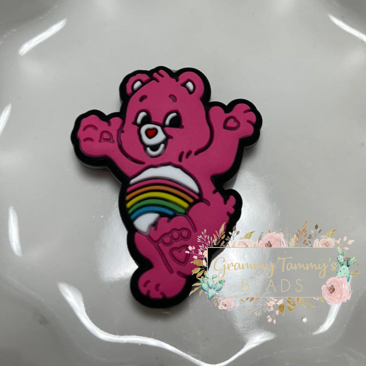 Focal - Pink Bear Silicone Bead Focal