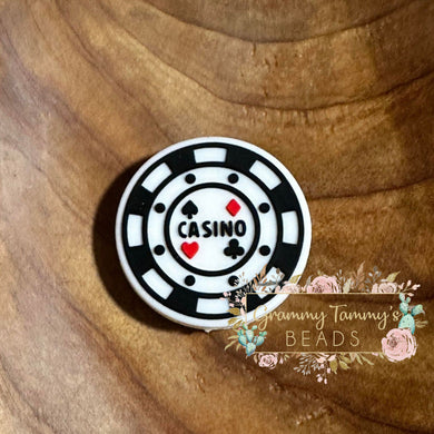 Casino Silicone Focal Bead