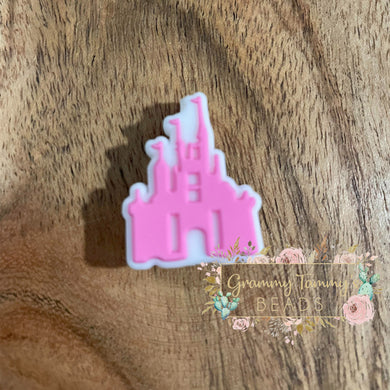 Castle - Pink Silicone Focal Beads