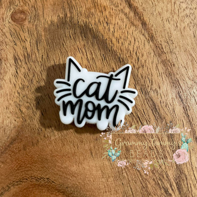 Cat Mom Silicone Focal Bead