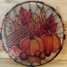 Load image into Gallery viewer, Acrylic Suncatcher with Chain - Large - Fall Pumpkins
