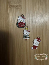 Load image into Gallery viewer, Charms - 3 Piece Christmas Kitty Charm
