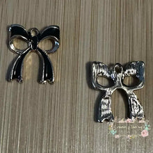 Load image into Gallery viewer, Charms - Classic Metal Black Bow - One Count Charm

