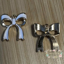 Load image into Gallery viewer, Charms - Classic White Bow Charms - One Count Charms
