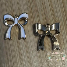 Load image into Gallery viewer, Charms - Classic White Bow Charms - One Count Charms
