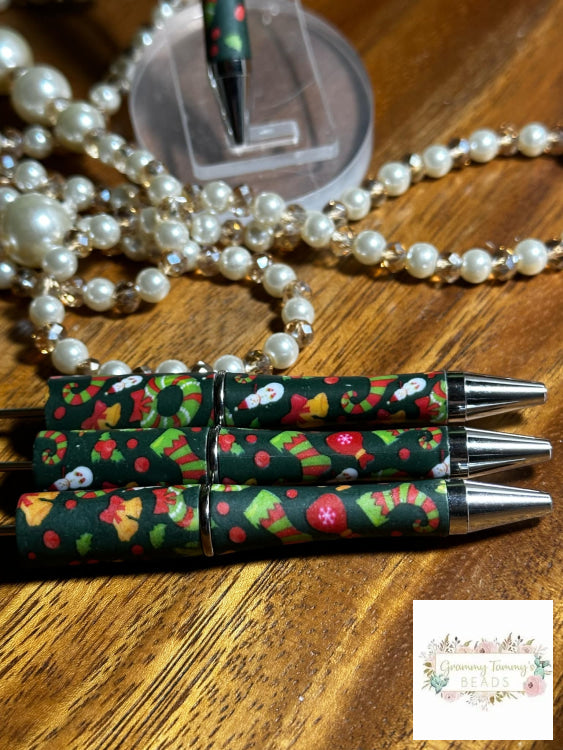 Christmas Beadable Pen - Green #115