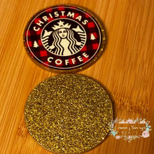 Load image into Gallery viewer, Christmas Coffee - Gold Glitter Flatback Glitter Flatback
