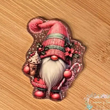 Load image into Gallery viewer, Christmas Gnome - Pink Glitter Flatback Glitter Flatback
