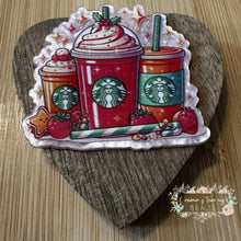 Load image into Gallery viewer, Christmas Hot Chocolate - Glitter Flatback Glitter Flatback
