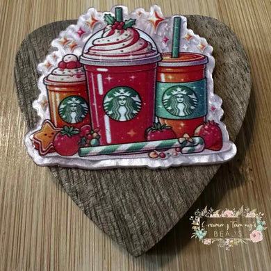 Christmas Hot Chocolate - Glitter Flatback Glitter Flatback
