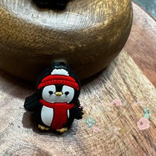 Load image into Gallery viewer, Christmas Penguin Silicone Focal Bead Beads
