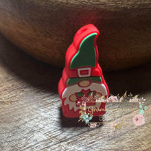 Load image into Gallery viewer, Christmas Present Gnome Silicone Focal Bead Beads
