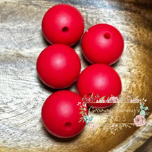 Load image into Gallery viewer, Christmas Red 12Mm Silicone Bead
