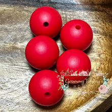 Load image into Gallery viewer, Christmas Red 12Mm Silicone Bead
