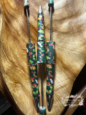 Christmas Theme Beadable Pen - Green Designs