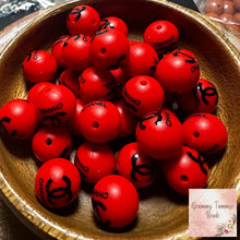 Load image into Gallery viewer, Cici 15Mm Red Round Silicone Beads
