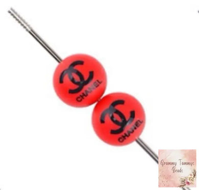 Cici 15Mm Red Round Silicone Beads
