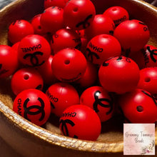 Load image into Gallery viewer, Cici 15Mm Red Round Silicone Beads
