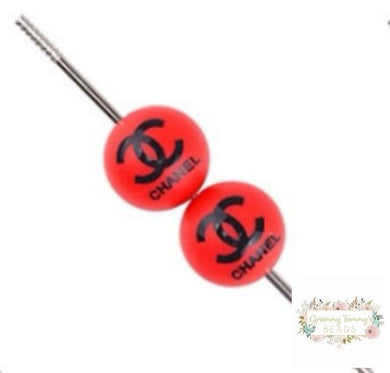 Cici 15Mm Red Round Silicone Beads