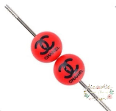 Cici 15Mm Red Round Silicone Beads