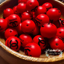 Load image into Gallery viewer, Cici 15Mm Red Round Silicone Beads
